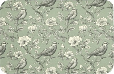 WC mat 60x40 cm - Antislip - Klassiek - Botanisch - Groen - Toiletmat - Vloermat - Douchemat - Toilet tapijt - Toiletmatten