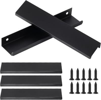 Verborgen Keukenladen Handgrepen 150mm Aluminium Deurgrepen voor Kasten en Kledingkasten - Set van 5 met Schroeven voor Eenvoudige Montage