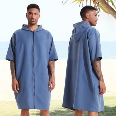 Microvezel Sneldrogende Strandhanddoek met Capuchon Zwemmen Omkleden Surfen Duiken Poncho Handdoek Zacht Huis Badjas Buiten Watersporten 110X80cm