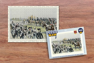 Puzzel Illustratie van Napoleon Bonaparte met een leger - Legpuzzel - Puzzel 500 stukjes
