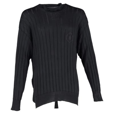 Balenciaga oversized coltrui van zwarte zijde