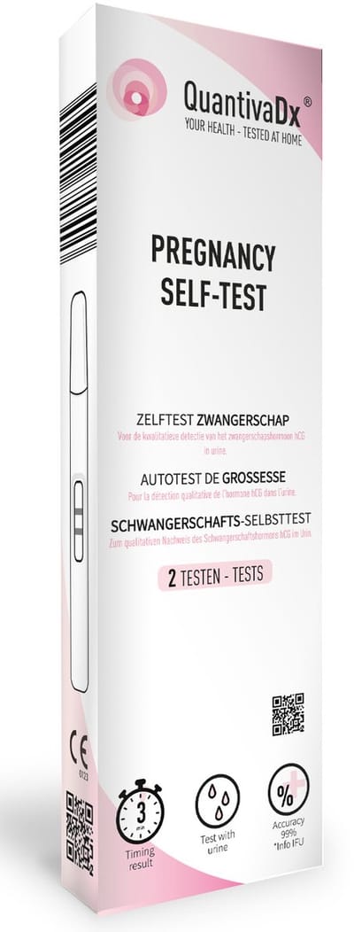 QuantivaDx Zwangerschapstest - 2 Zelftesten - hCG Detectie in Urine