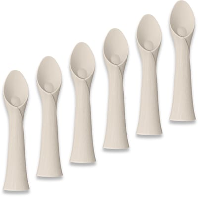 Broemba Babylepel met Zuignap - 100% Siliconen Baby Bestek - Zelf Eten - 6 Stuks