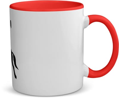 Akyol - paardrijden met eigen naam koffiemok - theemok - rood - Paardrijden - paardrijder - sport - 350 ML inhoud