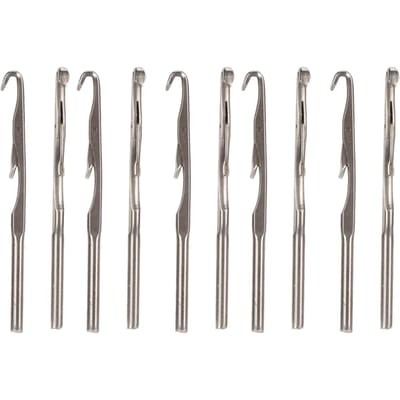 Ensemble de 10 Crochets Ergonomiques en Métal, Aiguilles à Tricoter Crochet pour Débutants et Crochetteurs Expérimentés gray
