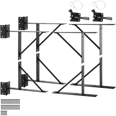 Équerre d'Angle pour Portail 2 Jeux Kit de Quincaillerie pour Cadre de Portail Anti-Affaissement Fer