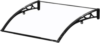 Gebogen Luifel - Buiten Overkapping - Bescherming Buiten - Duurzaam Polycarbonaat - 80x120cm - Transparant