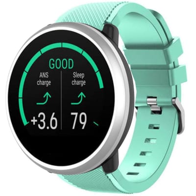 Polar Unite twill siliconen band (aqua)