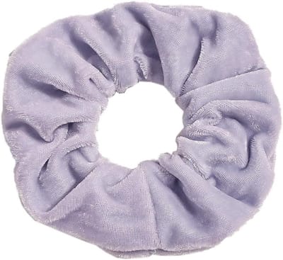 Set van 5 Fluwelen Haargummis voor Vrouwen, Zachte en Elastische Scrunchies, Dikke Haarbanden en Accessoires voor een Perfecte Ponytail in Lila