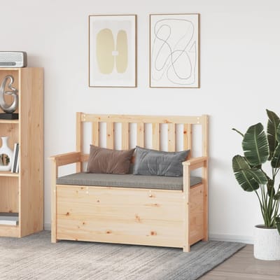 vidaXL - Bankje - 112,5x51,5x96,5 - cm - massief - grenenhout