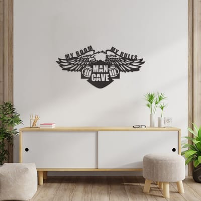 Wanddecoratie Man Cave - Muurdecoratie Man Cave - Muurdecoratie Hout - Wanddecoratie Hout - Muurdecoratie Woonkamer - Wanddecoratie Woonkamer - Wanddecoratie Industrieel - Wanddecoratie Dieren - Home Decor - Wall Line Art - 89 x 43 cm