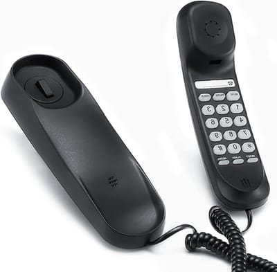 Vaste Telefoon - Mini Telefoon - Kantoor Gebruik - HD Geluidschip - 20 x 20 x 20 millimeter - Zwart