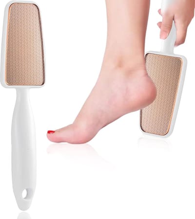 Voetvijl - Eeltverwijderaar - Huidverzorging Voeten - Nano Glas Materiaal - 24 cm Lengte - Wit