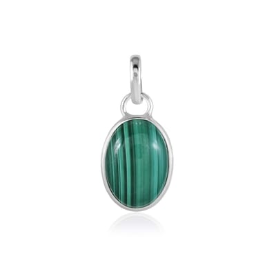 SilverGems Zilveren hanger met Malachiet edelsteen