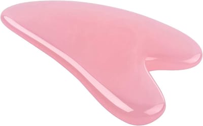 EGoods - Rozenkwarts Gua Sha-massagegereedschap voor gezichts- en lichaamsmassage met acupressuur - Natuurlijke huidverzorging - Stimuleert de doorbloeding