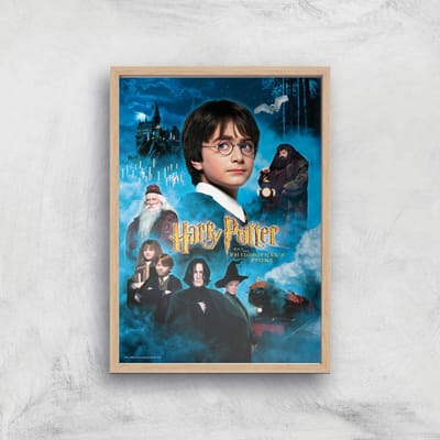 Harry Potter and the Philosopher's Stone Giclee Art Print - A4 - Wooden Frame