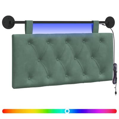vidaXL - Hangend - hoofdbord - Zeegroen - Fluweel