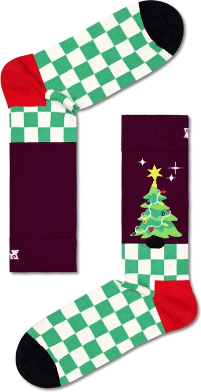 Happy Socks Christmas Tree Sock - unisex sokken - Unisex - Maat: 36 - 40
