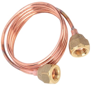 Dailygoods- Capillaire Buis Zacht Koper 2,8 Mm - G1/4 Inch - 900 Mm - Corrosiebestendige Messing Connector - Duurzaam - Geschikt voor Koeling/Airconditioning - Koelbuizen