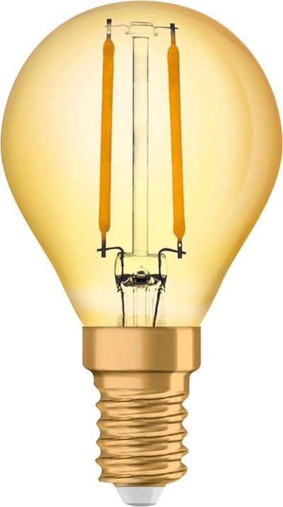 Osram Vintage 1906 LED Classic E14 P 1.5W 824 Filament Goud | Zeer Warm Wit - Vervangt 12W
