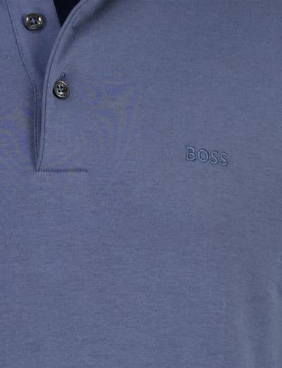 Blauw poloshirt Boss Black Pado jersey effen