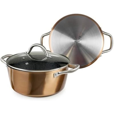 Casserole - IBILI - Natura Copper - 20 cm - Cuivre - Antiadhésif - Compatible induction