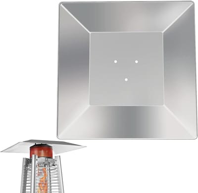 Terrasverwarmer Reflector - Buitenverwarming Onderdeel - Warmte Verdeling - Eenvoudige Installatie - 477 x 477 cm - Zilverkleurig