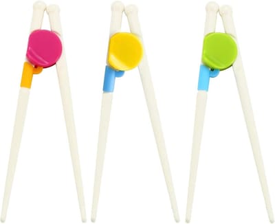 Kindvriendelijke eetstokjes met hulpontwerp - Geschikt voor beginners en ouderen (set van 3)