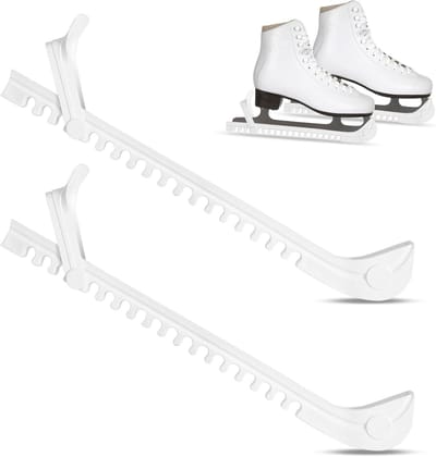 Verstelbare Schaatsbeschermers voor Kunstschaatsen - Witte Plastic Kufenschoners voor Diverse Maten