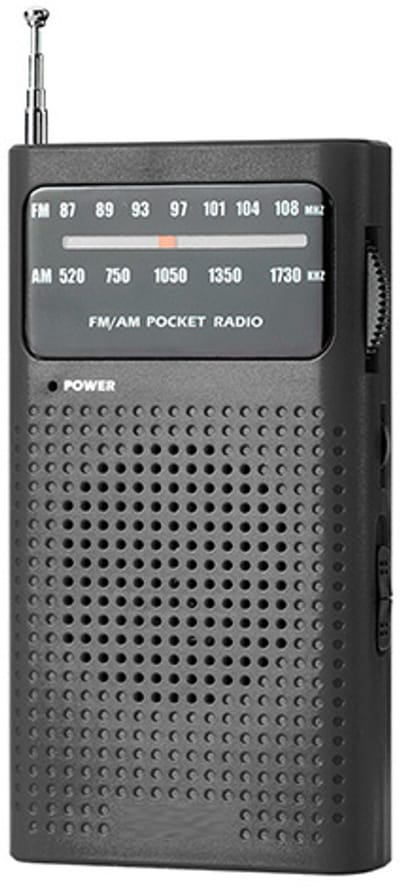 Transistor Radio Op Batterijen - Transistor Radio - Draagbare AM/FM-Zakradio - Batterijgevoede transistorradio - Noodradio - Batterijgevoede radio - Batterijgevoede radio voor rampen - Zwart