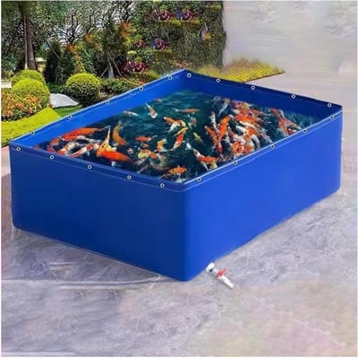 Opvouwbare Watertank - Draagbare Vijver - Water Opslag - Met Afvoerventiel - 1 x 1.5 Meter - Blauw