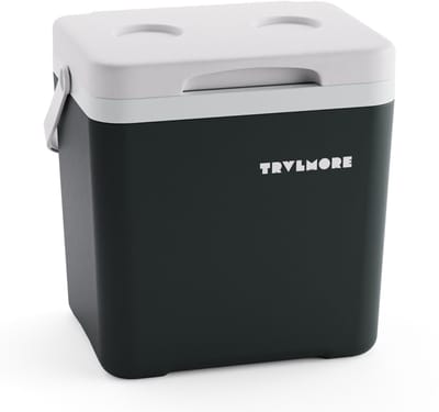 TRVLMORE Koelbox 14L - 47 Uur Koeling - Frigobox - Inclusief Koelelement - Koelbox Klein - Antraciet