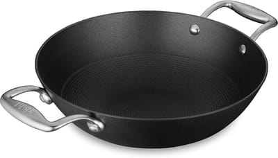 Gietijzeren Wok Pan zonder Deksel - Geschikt voor Gas en Inductie