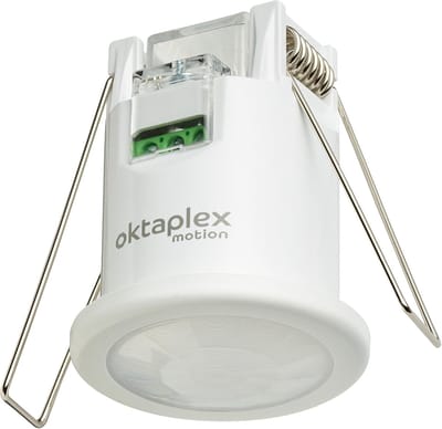 Plafondbewegingsmelder Set van 2 - 360° PIR Sensor - Inbouw voor LED en Spaarlampen - Binnen gebruik - 3-draads Aansluiting