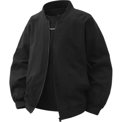 Nieuwe Lente en Herfst Amerikaanse Bomberjack Heren Dun Los Jasje Baseball Uniform Top Heren L black