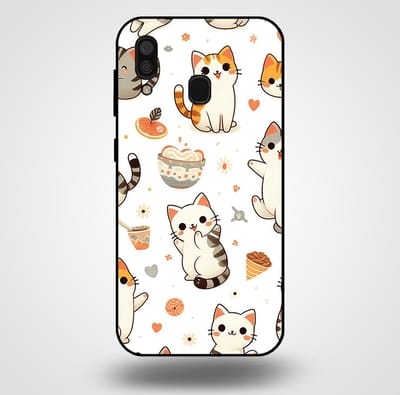 Smartphonica Telefoonhoesje voor Samsung Galaxy A30 met katten opdruk - TPU backcover case katten design geschikt voor Samsung Galaxy A30