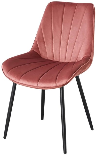 Eetkamerstoel roze velvet Tessa eetstoel zetel