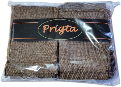 Prigta - Kleine jute zakjes koffie bruin - 50 stuks - 10x15 cm - cadeauzakjes herbruikbaar