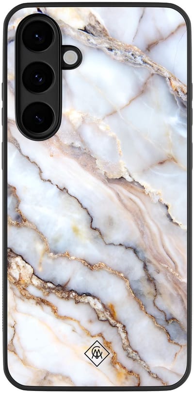 Casimoda® hoesje - Geschikt voor Samsung Galaxy S25 FE - Marble Dream - Zwart TPU Backcover - Marmer - Multi