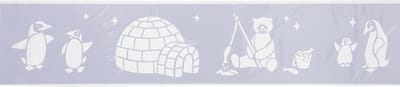 Feeric Christmas Kerst decoratie raamsjablonen - winter - iglo - 12 x 60 cm -raamversiering