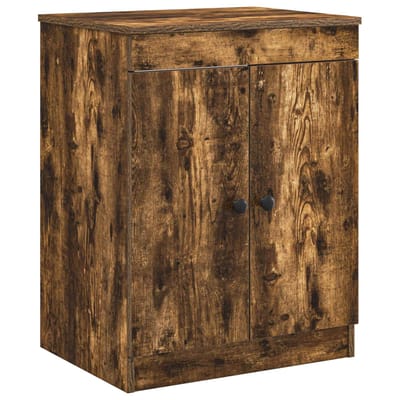 vidaXL - Badkamerkast - Gerookt - eiken - 54 - x - 41 - x - 70 - cm - Bewerkt - hout