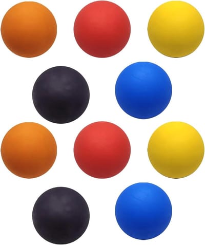 Rubberen Trainingsballen - Veerkrachtige Ballen - Reactie Oefeningen - Holle Kern Ontwerp - 10 Stuks - Meerkleurig