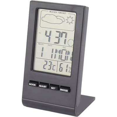LCD Scherm Digitale Hygrometer Binnenthermometer Vochtigheidsmeter Temperatuur Vochtigheid Monitor Alarm zwart