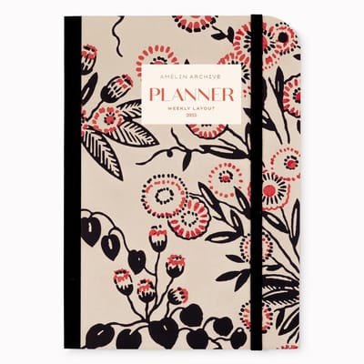 Weekplanner Agenda 2025 (Januari t/m December) - Gebonden Jaarplanner met Prairie Patroon