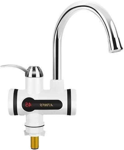 Elektrische Kraan - Boiler Kraan - Direct Warm Water - Roestvrij Staal - 500 Gram - Zilver