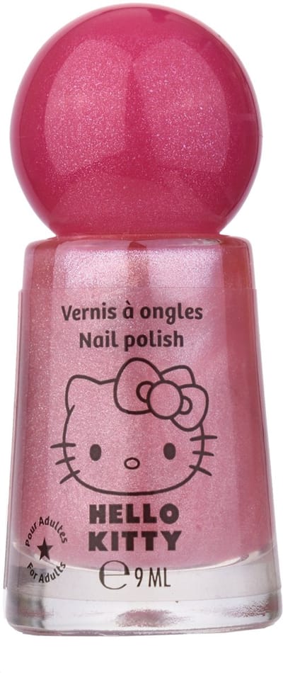Hello Kitty Nagellak Roze Glitter – 9 ml – Vegan – Dermatologisch Getest – Voor Volwassenen