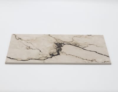 LuxuryQuarry Snijplank Beige fossiel Marmerlook Keramiek - 30 x 15 cm - Kaasplank - Tapasplank - Serveerplank