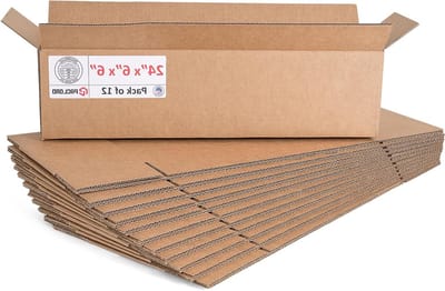 Verhuisdozen - Verzenddozen Opslagdozen - Verhuizen Verzenden Opslaan - Enkelwandig Golfkarton - 61 x 15.2 x 15.2 cm - Kraftpapier