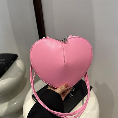 Nouveau Sac Carré Petit Tendance Printemps et Été Amour Fille Hot avec une Texture Élégante Sac Bandoulière Diagonale pink