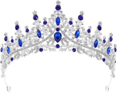 Prachtige Blauwe Strass Kroon voor Dames - Bruiloft & Galahoofdband